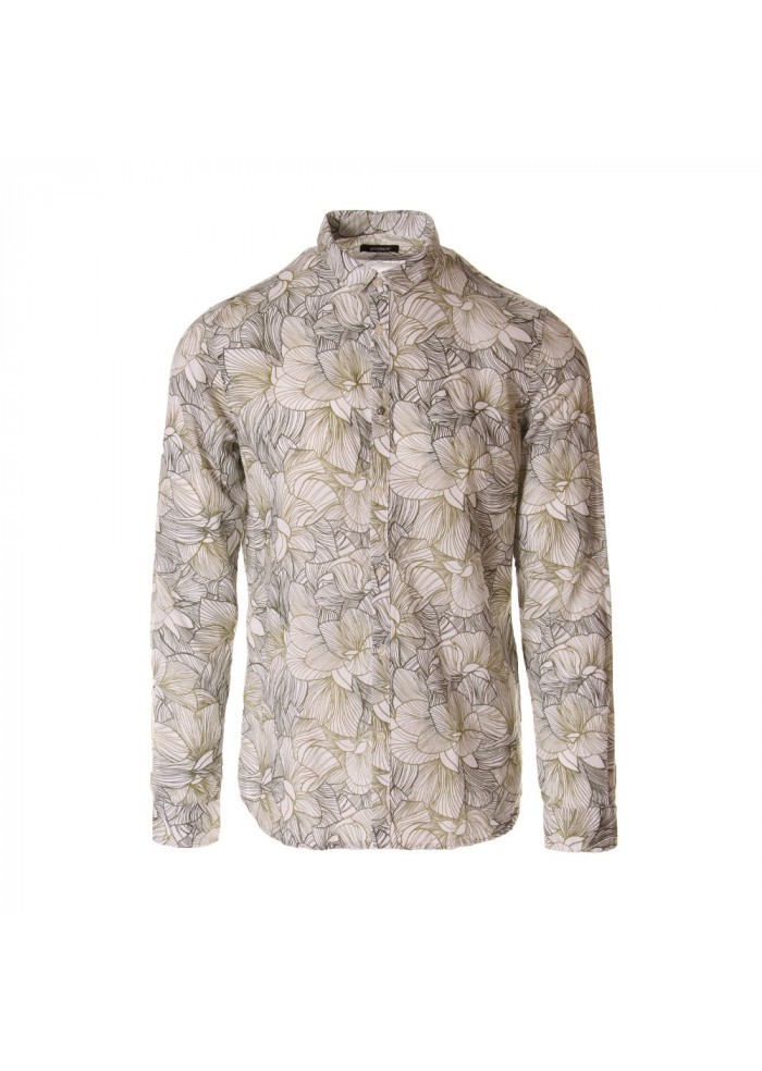 DERNA | MEN'S CLOTHING SHIRT WHITE GREEN OFFICINA36 MEN'S CLOTHING SHIRT WHITE GREEN OFFICINA36