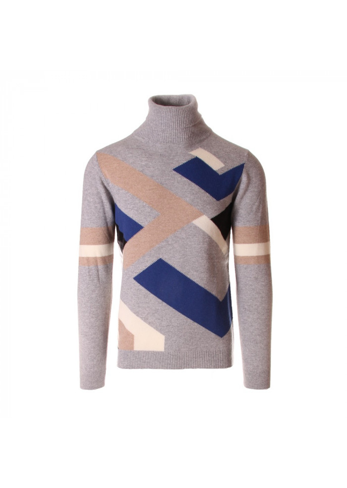 DERNA | ABBIGLIAMENTO UOMO MAGLIERIA DOLCEVITA GRIGIO BLU DANIELE FIESOLI ABBIGLIAMENTO UOMO MAGLIERIA DOLCEVITA GRIGIO BLU DANIELE FIESOLI