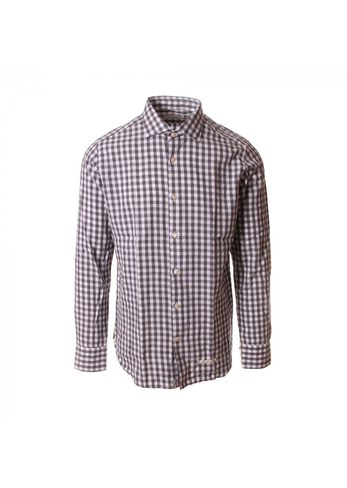 DERNA | MEN'S CLOTHING SHIRT CHEQUERED GREY WHITE TINTORIA MATTEI 954 MEN'S CLOTHING SHIRT CHEQUERED GREY WHITE TINTORIA MATTEI 954