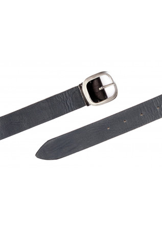 MEN'S ACCESSORIES BELT REVERSIBLE BRUSHED SUEDE GREY BLUE ORCIANI