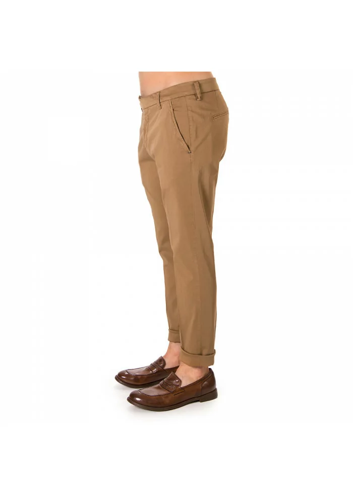 MEN'S CLOTHING CHINO COTTON SILK PANTS BISCUIT BROWN ENTRE AMIS