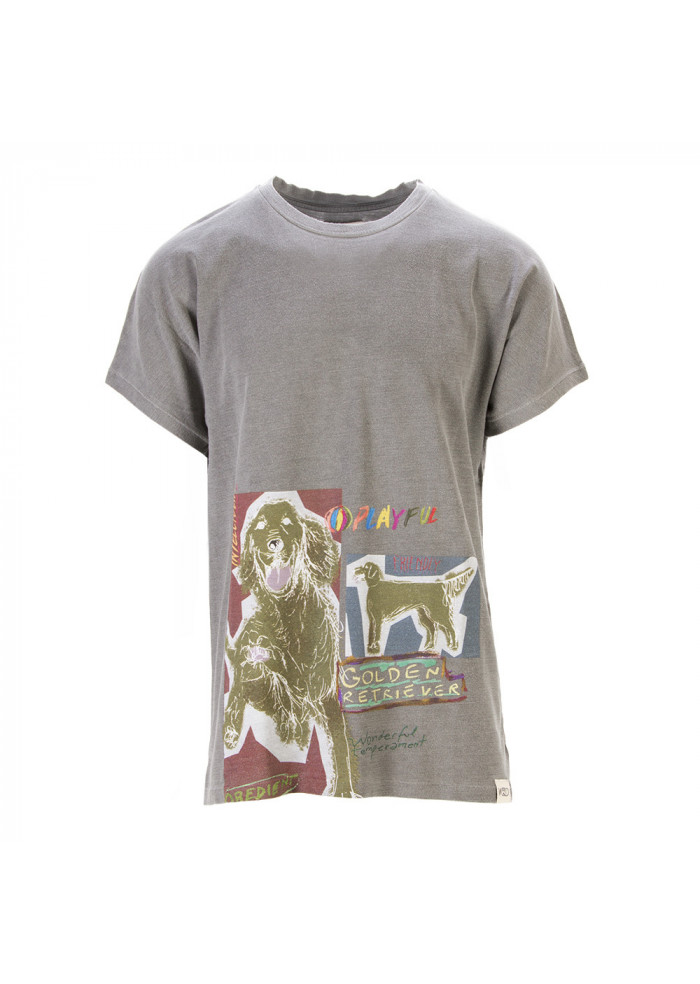DERNA | ABBIGLIAMENTO UNISEX T-SHIRT GRAPHI-TEE 'GOLDEN RETRIEVER' GRIGIO WRAD ABBIGLIAMENTO UNISEX T-SHIRT GRAPHI-TEE 'GOLDEN RETRIEVER' GRIGIO WRAD