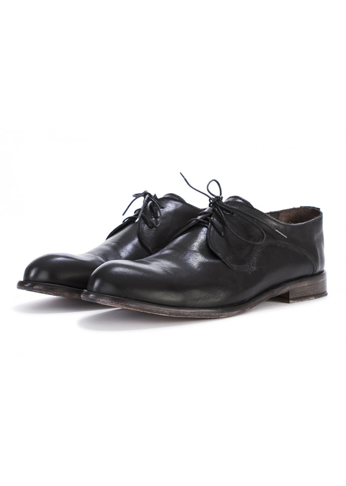 black lace up flat shoes