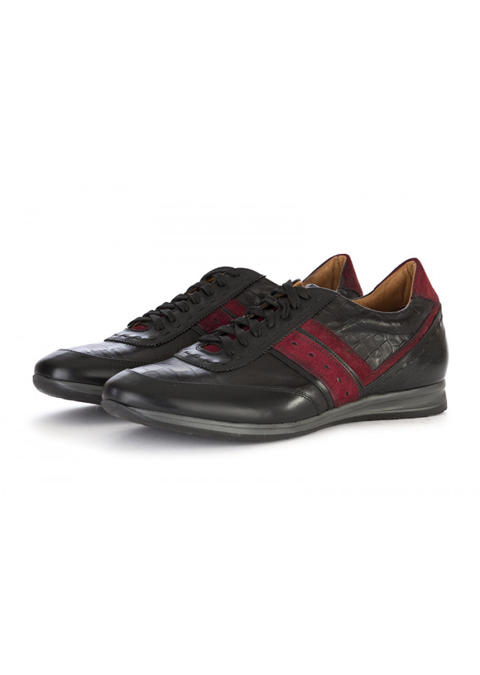 DERNA | HERRENSCHUHE SCHNÜRSCHUHE LEDER SCHWARZ BORDEAUX 100% FATTO IN ITALIA HERRENSCHUHE SCHNÜRSCHUHE LEDER SCHWARZ BORDEAUX 100% FATTO IN ITALIA