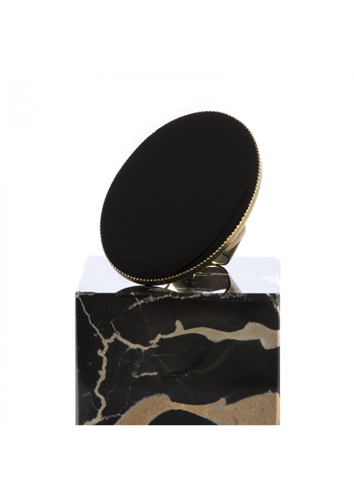 DERNA | ACCESSORI DONNA ANELLO OVALE SMALTATO A MANO NERO UNIQUE ACCESSORI DONNA ANELLO OVALE SMALTATO A MANO NERO UNIQUE
