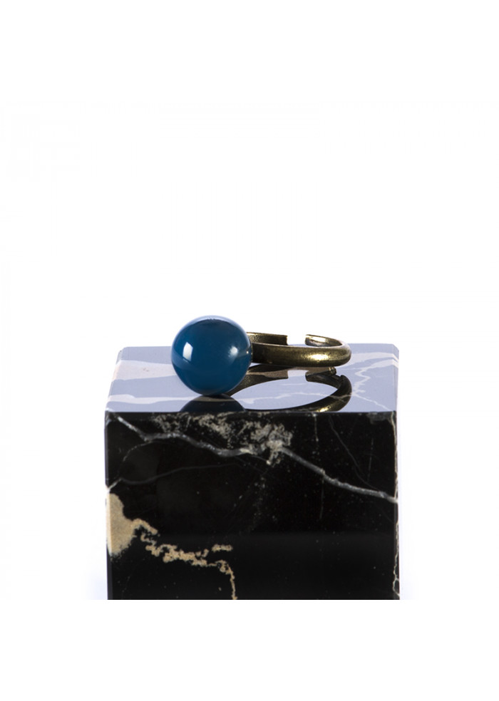 DERNA | ACCESSORI DONNA ANELLO FATTO A MANO / BIGLIA IN CERAMICA BLU TOLEMAIDE ACCESSORI DONNA ANELLO FATTO A MANO / BIGLIA IN CERAMICA BLU TOLEMAIDE