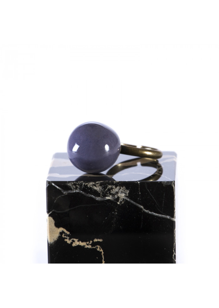 DERNA | ACCESSORI DONNA ANELLO FATTO A MANO / BIGLIA IN CERAMICA VIOLA TOLEMAIDE ACCESSORI DONNA ANELLO FATTO A MANO / BIGLIA IN CERAMICA VIOLA TOLEMAIDE