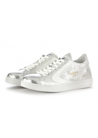 WOMEN'S SNEAKERS VALSPORT 1920 | SILVER / WHITE "CRACK" LEATHER