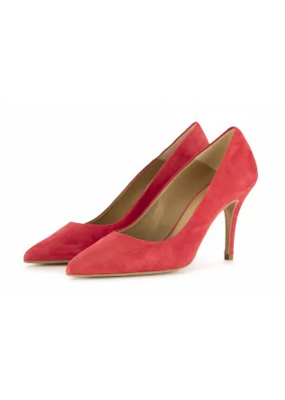 CRISPI | STILETTO PUMPS SUEDE LEATHER CORAL RED