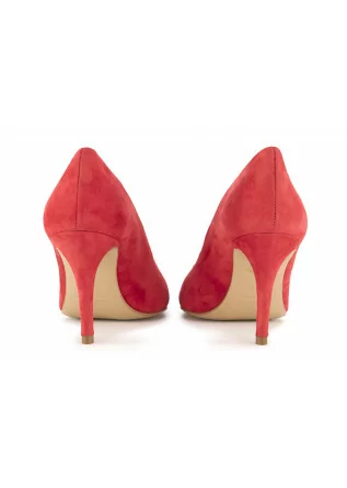 CRISPI | STILETTO PUMPS SUEDE LEATHER CORAL RED