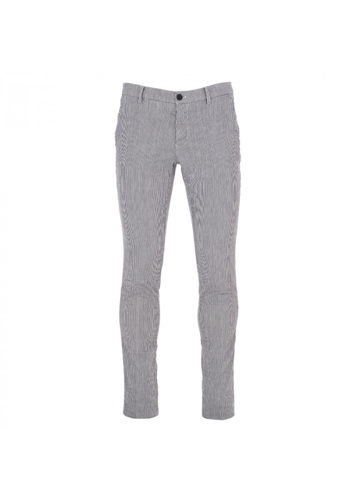 DERNA | PANTALONI UOMO MASON'S | COTONE STRETCH BIANCO NERO PANTALONI UOMO MASON'S | COTONE STRETCH BIANCO NERO