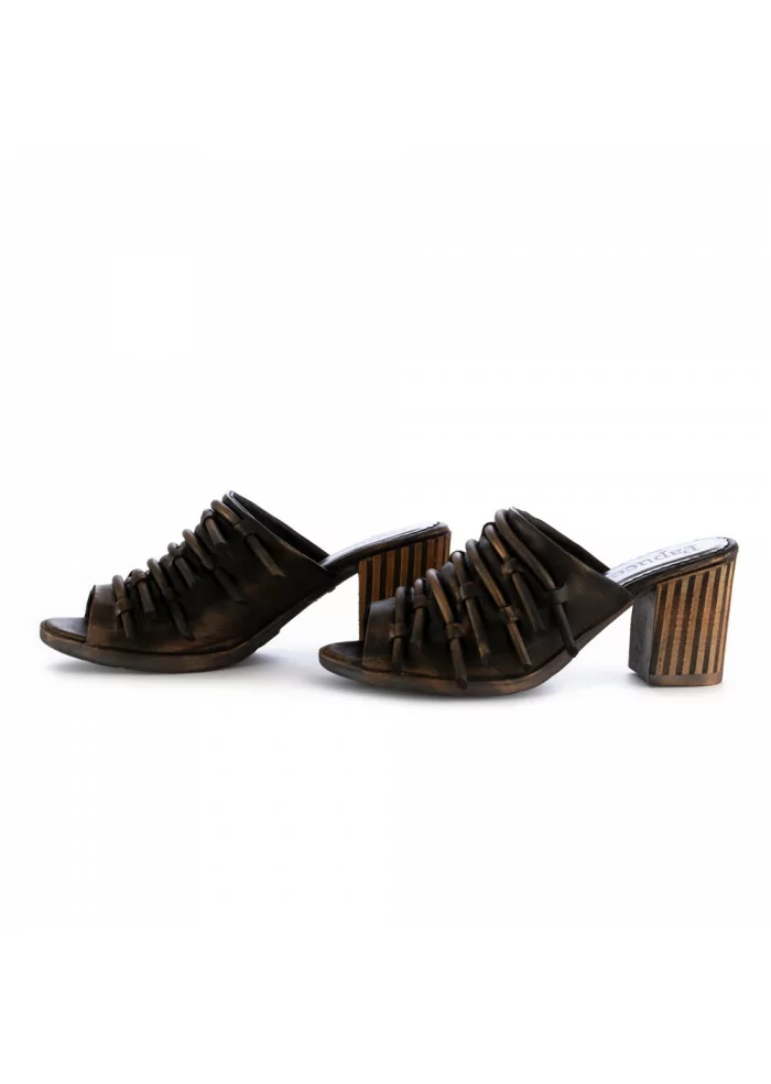 sandali sabot da donna papucei dalinda nero bronzo pelle