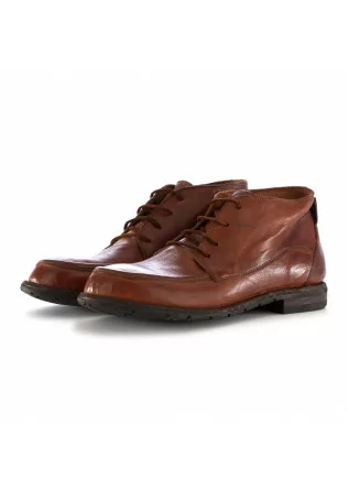MEN'S LACE-UP ANKLE BOOTS MANOVIA 52 INTENSE BROWN LEATHER