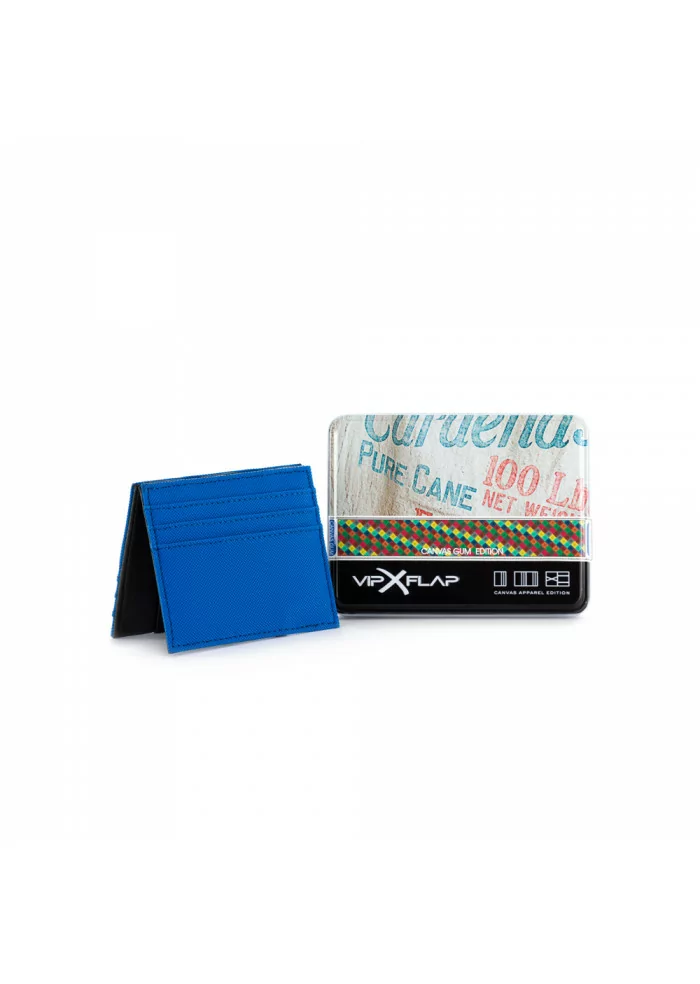 men's wallet vip flap canvas gum blue