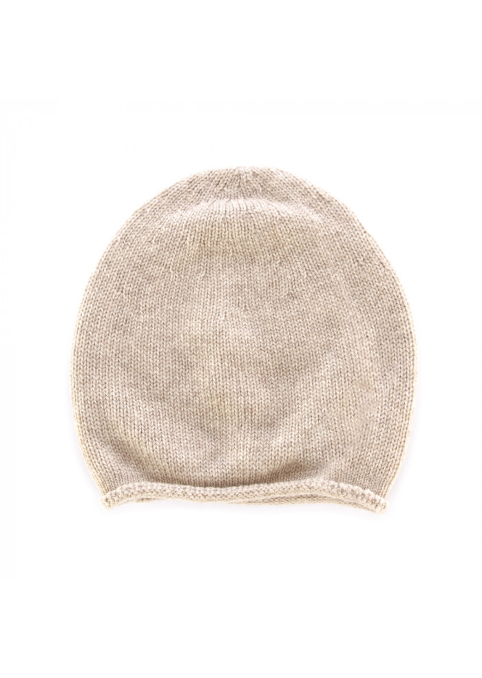 DERNA | UNISEX BEANIE "CUPOLA RASATA" RIVIERA | 100% CASHMERE BEIGE UNISEX BEANIE "CUPOLA RASATA" RIVIERA | 100% CASHMERE BEIGE