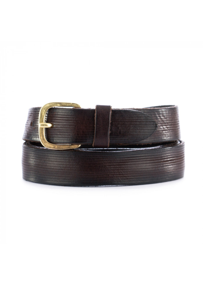 DERNA | UNISEX LEATHER BELT DANDY STREET | CN2 BROWN UNISEX LEATHER BELT DANDY STREET | CN2 BROWN