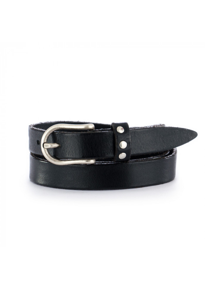 DERNA | WOMEN'S LEATHER BELT DANDY STREET | CN15 BLACK WOMEN'S LEATHER BELT DANDY STREET | CN15 BLACK