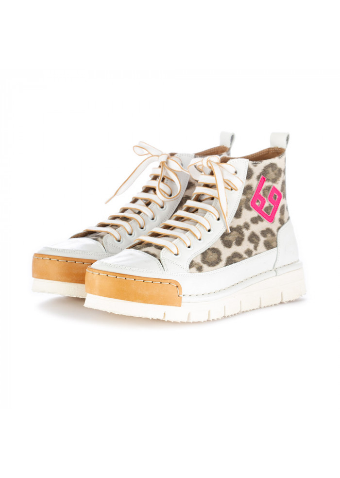 WOMEN'S SNEAKERS BNG REAL SHOES | "LA LEO" WHITE FUCHSIA