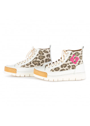 WOMEN'S SNEAKERS BNG REAL SHOES | "LA LEO" WHITE FUCHSIA