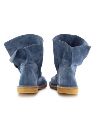 stiefel damen blau wildleder