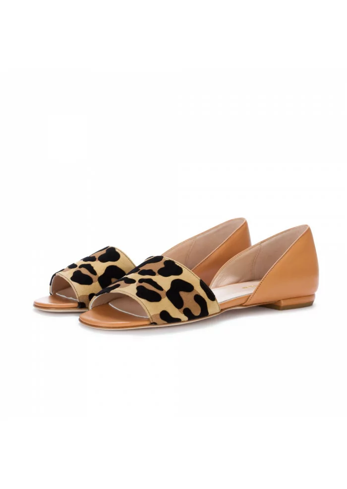 women's sandals il borgo firenze brown leopard