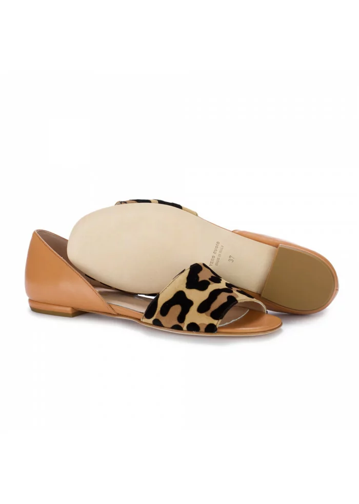 women's sandals il borgo firenze brown leopard