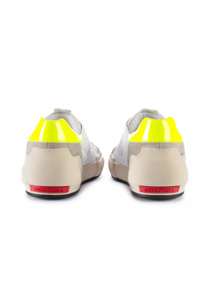 sneakers donna andia fora bianco giallo fluo