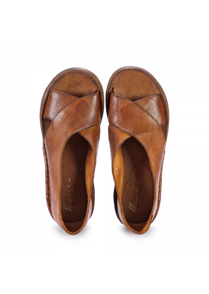 womens sandals manovia 52 cognac brown