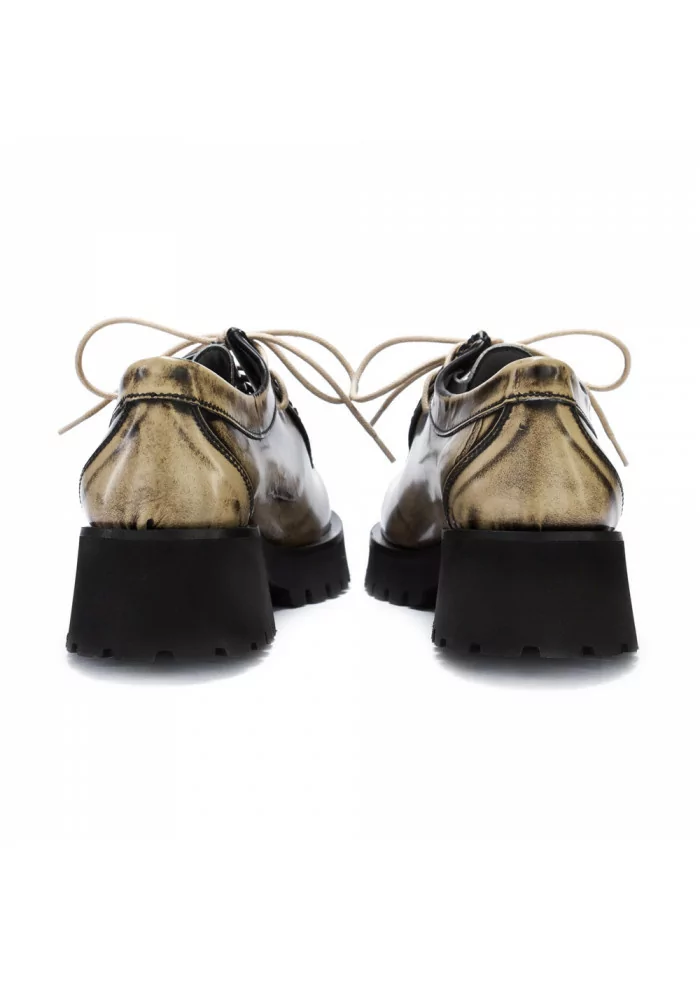 scarpe platform poesie veneziane abrasivato beige nero