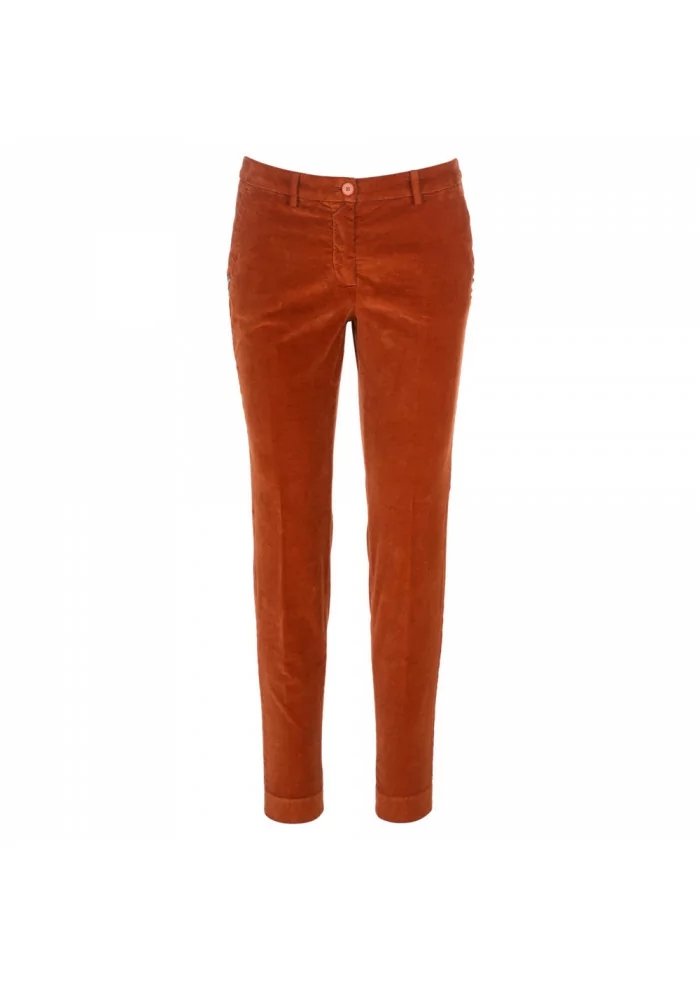 pantaloni donna masons new york arancione mattone