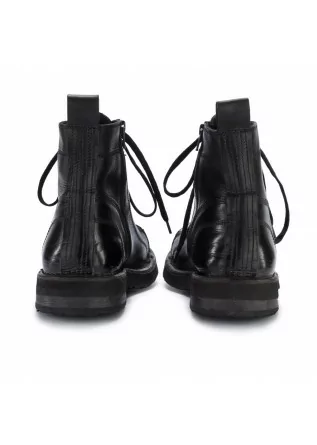 MOMA | LACE-UP BOOTS WITH SIDE ZIP TOSCANO LEATHER BLACK