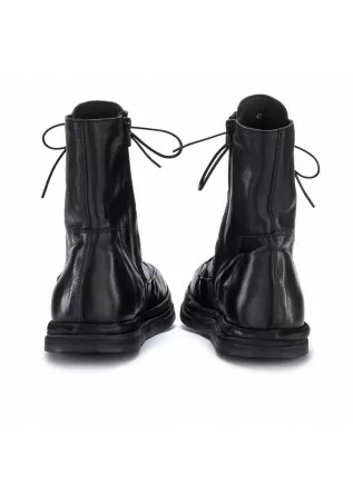 MOMA | LACE-UP BOOTS WITH SIDE ZIP CUSNA LEATHER BLACK