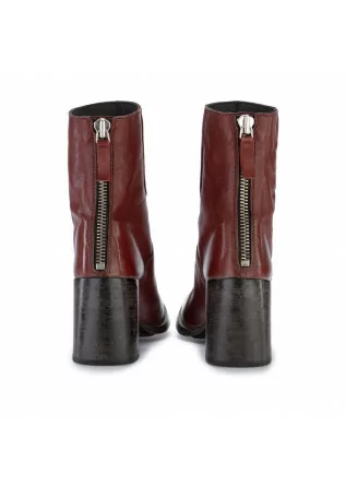 MOMA | HEELED ANKLE BOOTS MONTONE LUX RED