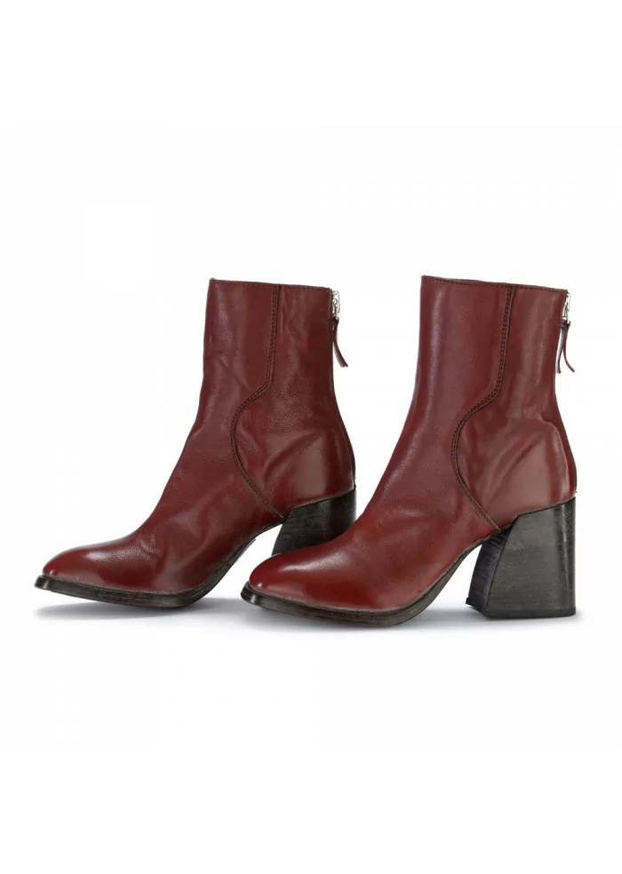 heel ankle boots moma montone lux red