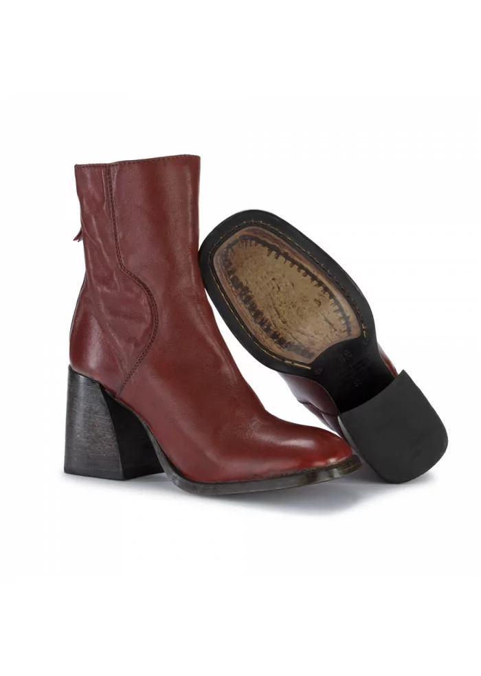 heel ankle boots moma montone lux red