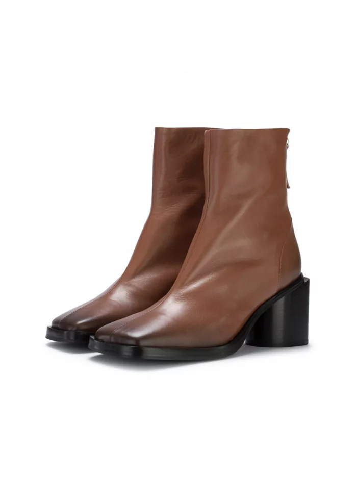 womens heel boots halmanera linda brown