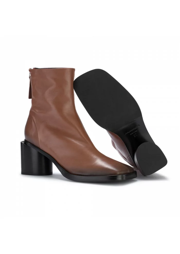 womens heel boots halmanera linda brown