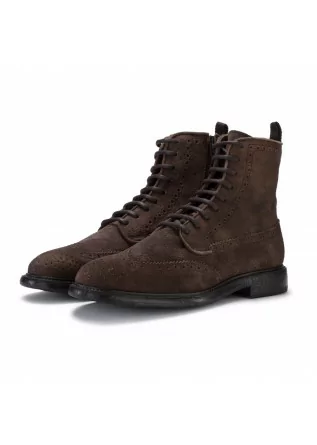 mens lace up ankle boots manovia52 challenger brown