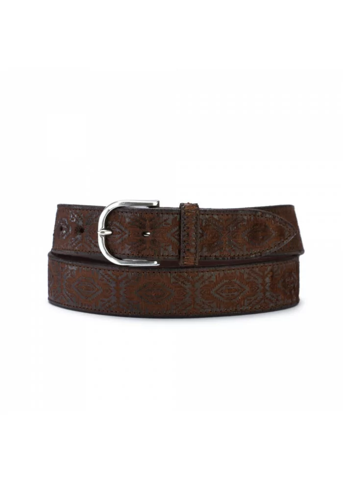 men's belt orciani cutting brown