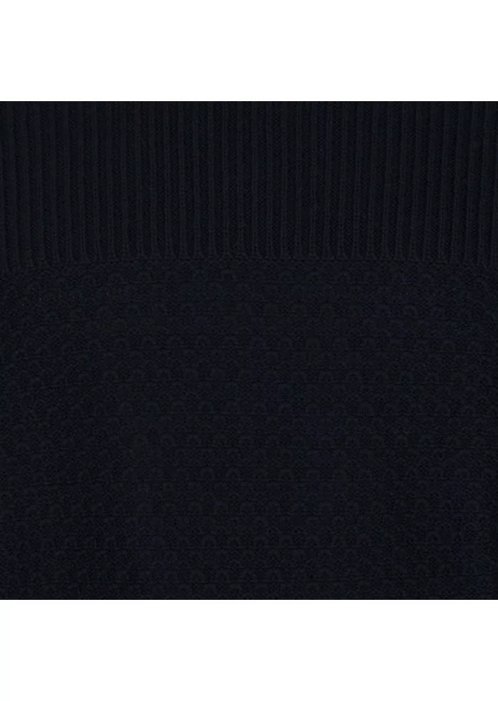 mens sweater daniele fiesoli turtleneck dark blue