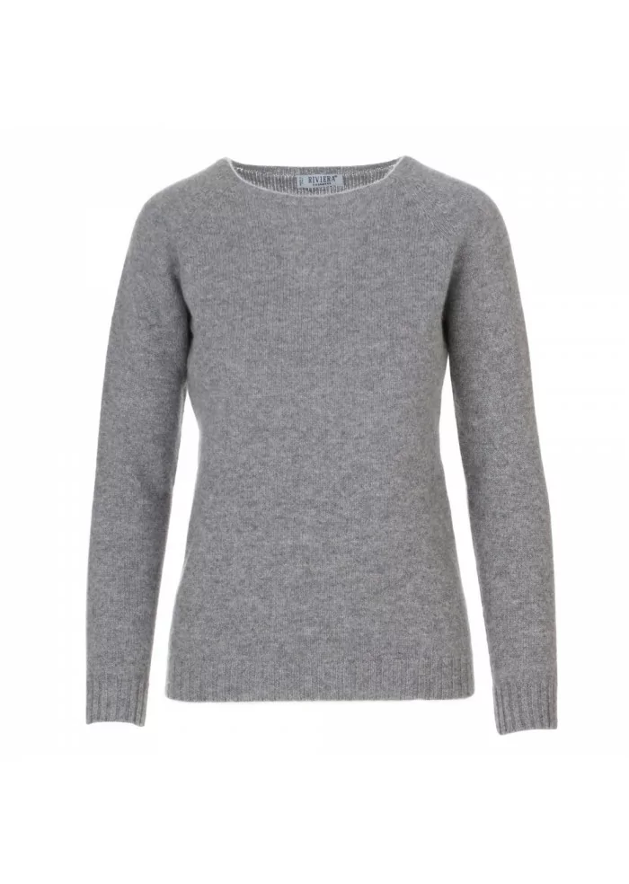 womens sweater riviera cashmere barchetta grey