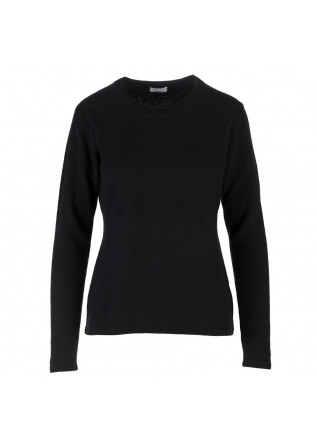 womens sweater wool and co crewneck black
