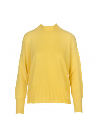 womens sweater wool and co mock neck yellow