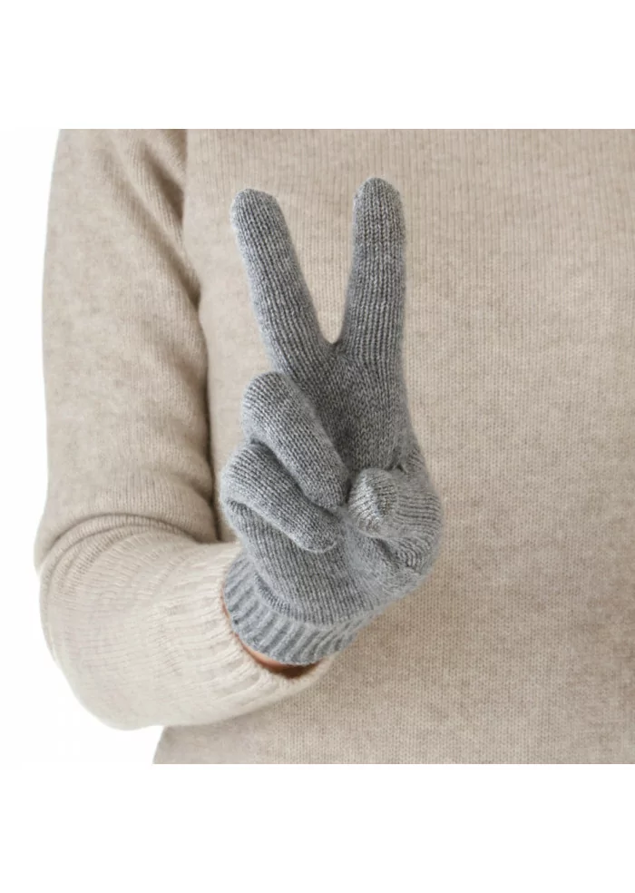 womens gloves riviera cashmere touch grey