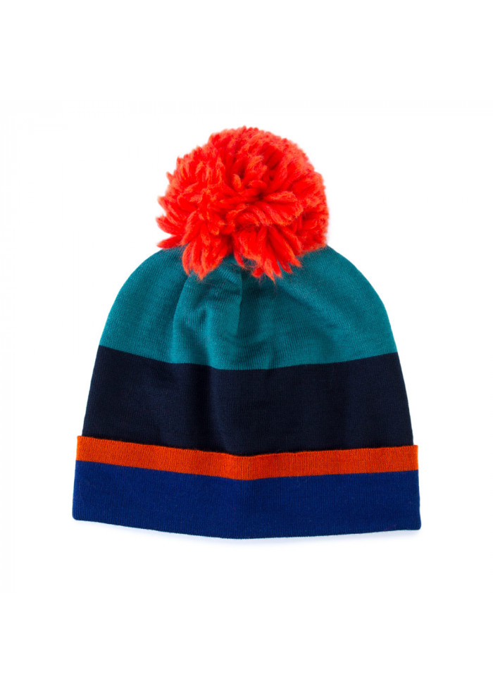 DERNA | WOMEN'S HAT SGHEVIT | PON-PON ORANGE MULTICOLOR WOMEN'S HAT SGHEVIT | PON-PON ORANGE MULTICOLOR