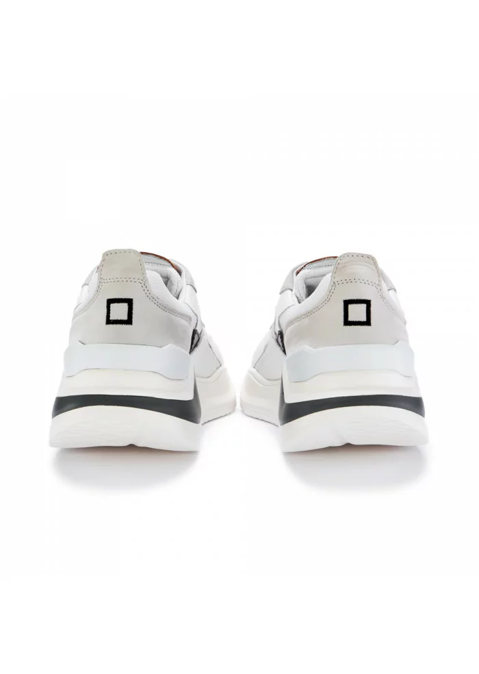 mens sneakers date fuga mesh white leather brown