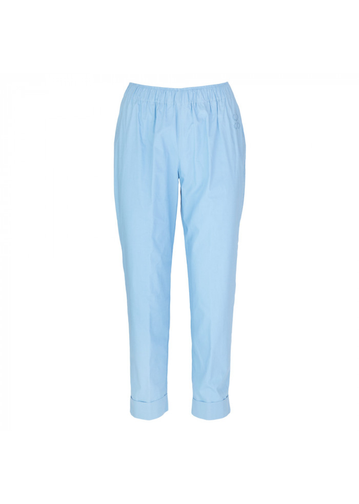pantaloni donna semicouture azzurro