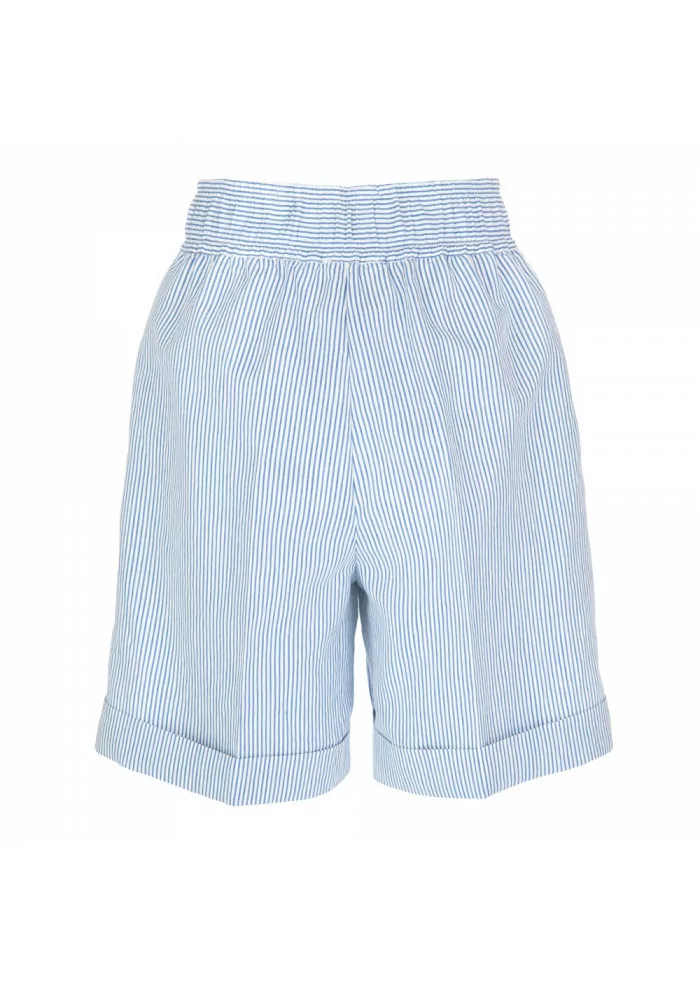 womens shorts semicouture white blue stripes