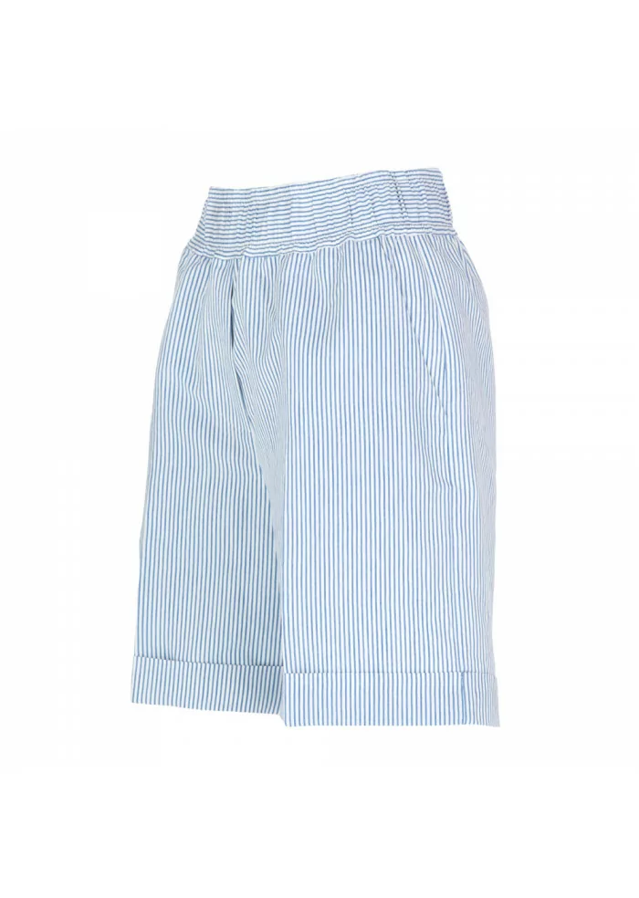 womens shorts semicouture white blue stripes