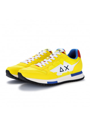mens sneakers sun68 niki solid yellow